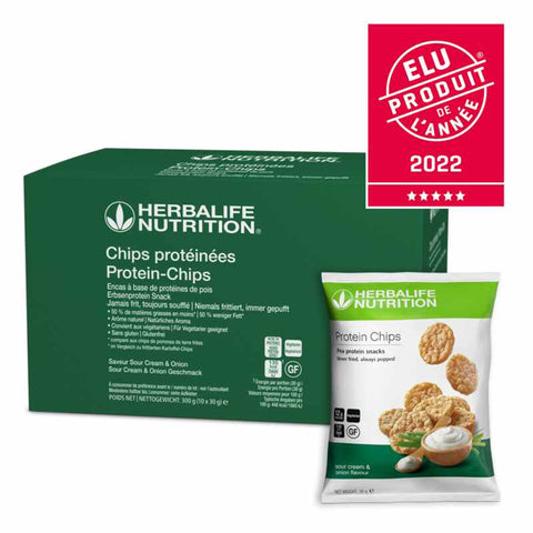 Chips Protéinées Saveur Sour Cream & Onion 10 sachets de 30g <br> Herbalife Nutrition