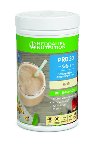 PRO 20 Select - Shake protéiné à diluer dans de l'eau Vanille 630 g <br> Herbalife Nutrition