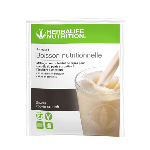 Sachets de Formula 1 nouvelle génération - Boisson Nutritionnelle Cookie crunch lot de 7 sachets de 26 g <br> Herbalife Nutrition